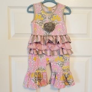 Mustard Pie Pink Emma Romper 3m